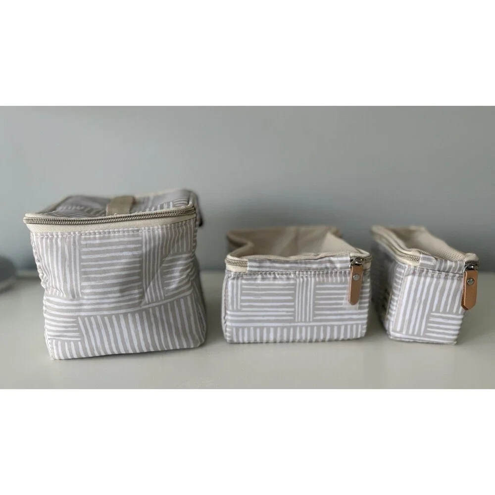 Petunia Pickle Bottom Checker Stitch Zippered Packing Cubes Lot of 3 Essentials